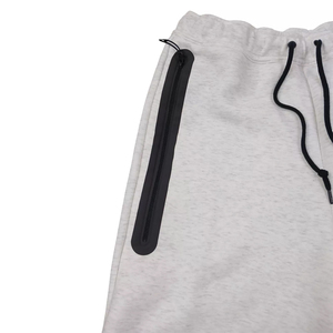 Men's Cotton Fleece Solid Sweat <b>Shorts</b> Mid Waist Drawstring Closure Relaxed Fit <b>Zip</b> <b>Pockets</b> Casual Streetwear Unisex Breathable - Product Image 4