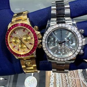 Montre de luxe carrée 40 mm en alliage, sertie de diamants de laboratoire, style antique, prix d'usine - Product Image 5