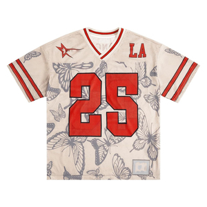 Camiseta Deportiva de Malla con Estampado Personalizado, Cuello en V, Manga Corta, Transpirable, que Absorbe la Humedad, Unisex, para Adultos, Ropa Deportiva de Equipo, Béisbol - Product Image 5