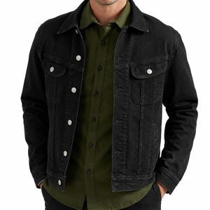 Cowboy Denim Style High Quality Breathable Men's Motorcycle <b>Jacket</b> <b>Slim</b> <b>Fit</b> Polyester/Cotton - Product Image 1