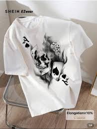 เสื้อยืดโอเวอร์ไซส์ผ้าคอตตอน 100% หนัก 300GSM ทรงบ็อกซี่ สตรีทแวร์ผู้ชาย คอเสื้อประดับเพชร - Product Image 3