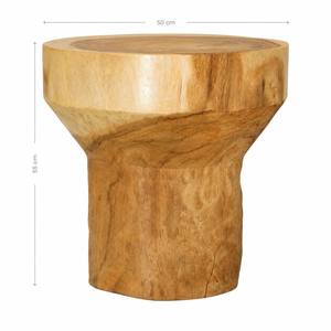 Suar Wood RootForm Natural Finish <b>Stool</b> <b>Ottoman</b> Side Table Rustic Design Premium Quality Solid Wood Living Room Furniture - Product Image 2