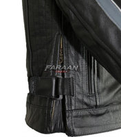 Blouson de moto à col montant pour homme en cuir véritable noir, style Cafe Racer vintage avec patchs, prix bas