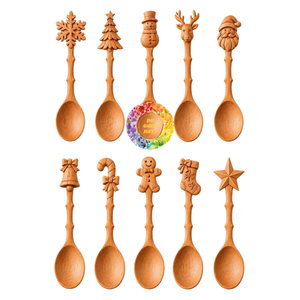 Cuillère longue en bois du Vietnam, en bois dur naturel, ustensile artisanal durable, outil sculpté pour servir le riz, la soupe, les plats sautés, mélanger les aliments, doré - Product Image 1