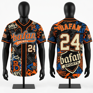 <b>100</b>% cotton T-<b>shirt</b> for men loose fit printed 190 GSM Breathable Poly Mesh Baseball Jersey Brown Cream Athletic Custom Logo Wear - Product Image 6