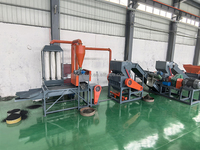 Ligne de production de granulés de caoutchouc de pneus usagés de qualité supérieure 500 kg/h pour les surfaces de parcs pour chiens - Pneus PCR