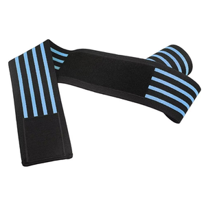 Bandes de compression robustes en Spandex et Nylon pour genoux, avec fermeture auto-agrippante, pour la protection en haltérophilie - Product Image 4
