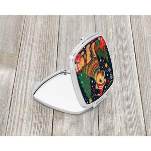 Lakeland Terrier Christmas Compact Makeup <b>Mirror</b> Portable Folding <b>Handheld</b> Design Gift for Women and Girls - Product Image 2