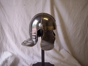 Auténtico Casco Romano Lorica Segmentata Medieval, Acero Suave Antiguo Pulido y Plateado, Temática Deportiva, Armadura de Caballero, Cosplay de Halloween - Product Image 2