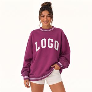 2026 <b>Vintage</b> <b>Oversized</b> Mock Neck <b>Sweatshirt</b> Women's Winter Front Badge Streetwear Fleece Unisex Layering <b>Sweatshirt</b> - Product Image 4