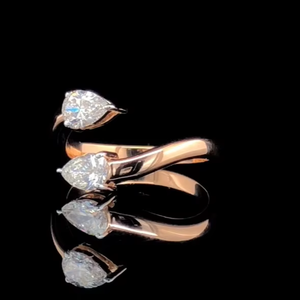 Anillo de Compromiso con Diamante Cultivado en Laboratorio, Corte Pera, 1.5 CT, Certificado IGI - Product Image 2