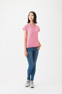 Camiseta Personalizada al por Mayor de Alta Calidad para Mujer, Talla Grande, Cuello Redondo, con Estampado de Letras y Gráficos - Product Image 2