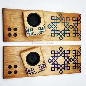 Juego de quemador Bakhoor árabe de nuevo diseño de Aura divina, soporte elegante de resina epoxi y madera para incienso, celebraciones ecológicas y regalos Premium - Product Image 4