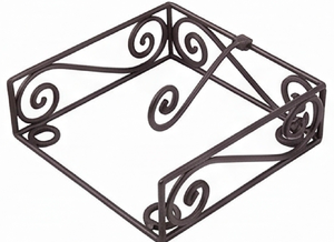 Porta pañuelos de hierro sólido, color negro, diseño elegante, perfecto para guardar servilletas de mesa y como accesorio de decoración elegante para el hogar. - Product Image 6