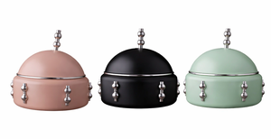 Olla de servir elegante de madera y mina con tapa martillada para buffet de comida, diseño de utensilios de cocina, a precio económico. - Product Image 2