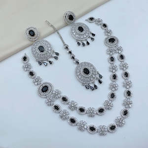Conjunto de Joyería Nupcial de Perlas y Diamantes Americanos para Mujer - Product Image 1