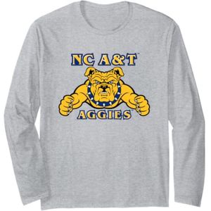 T-shirt à manches longues NC A&T, vêtements officiels des supporters de l'université de North Carolina A&T Aggies, col rond décontracté en coton, vêtements de sport universitaires - Product Image 2