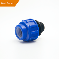 REHOME PE FITTINGS PP-KOMPRESSION PN16 PN10 HDPE-ROHR ANSCHLÜSSE 1/2 ''3/4'' 1 ''2'' FITTINGS