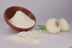 Poudre d'oignon blanc biologique premium, transformée par procédé AD, en vrac et sous vide, assaisonnement naturel de qualité alimentaire pour sauces et soupes - Product Image 2