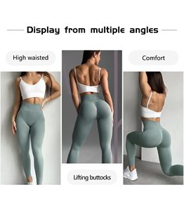 Women Scrunch Butt Leggings Butt Lifting <b>Tummy</b> <b>Control</b> High Waisted Solid Sports Workout Gym Running Compression Tight Yoga Pant - Product Image 6