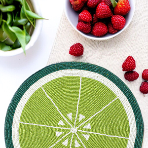 Top Quality Handcrafted Unique Design Circular Shaped Decorative Glass <b>Beads</b> <b>Placemats</b> at Very Low Budget Price - Product Image 6