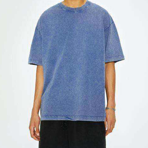 T-shirt à manches courtes et col en O 100% coton pour hommes Tissu doux et respirant de 220 grammes avec motif vierge pour les activités quotidiennes - Product Image 1