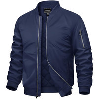 Veste bomber pour homme Eshel Intl, avec fermeture éclair, col montant, poignets côtelés, taille élastique, design personnalisé disponible, services OEM ODM