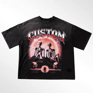 <b>Top</b> Selling Best Quality Crew Neck <b>Skull</b> Pattern 3D Print Streetwear Graphics T-Shirts Oversized Short Sleeve O Neck Breathable - Product Image 1