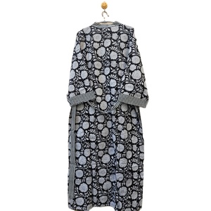 Algodón hecho a mano Kimono Robe 100% algodón mujeres largo bohemio Hippie Albornoz Kimono vestido étnico Tops Floral impreso verano - Product Image 6