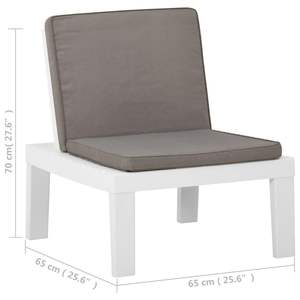 Silla de Jardín de Plástico Blanca con Fundas Extraíbles Estándar - Product Image 6