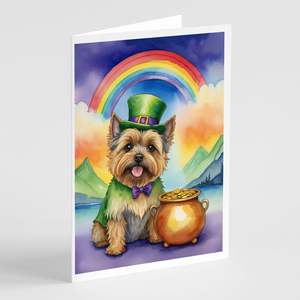 Whimsical Cairn Terrier St Patrick's Day <b>Greeting</b> <b>Cards</b> Pack of 8 A7 Size 5x7 Blank <b>Note</b> <b>Cards</b> with Envelopes - Product Image 1