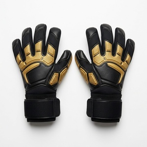 White And Blue Football Goalkeeper Gloves <b>Full</b> Finger Non <b>Slip</b> Breathable Adjustable Wrist Strap Unisex Sports Glove - Product Image 3