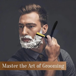 Navaja de Afeitar Profesional para Hombre, Navaja de Afeitar Clásica de Acero Inoxidable, Navaja de Una Sola Hoja Premium para un Afeitado Suave y Preciso - Product Image 5