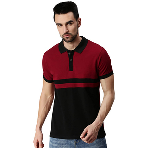T-shirts Polo Homme Oversize à Manches Longues en Tissu Extensible Teint en Fil Rayé et Color Block 305 g/m² Personnalisés – Vente en Gros - Product Image 1