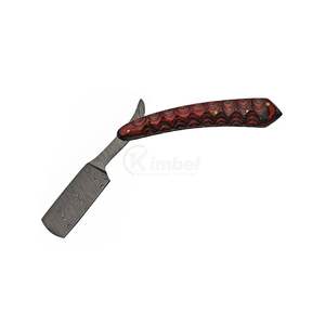 Ensemble de rasoirs droits rouges et noirs, outils de rasage professionnels pour barbier, rasoirs en acier inoxydable, OEM ODM - Product Image 6