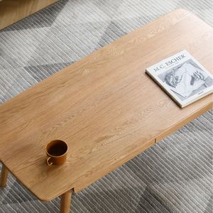 Table basse en bois massif 100% - Largeur 120 cm - Profondeur 56 cm - Hauteur 45 cm - Bureau pour l'étude et le travail à domicile - Product Image 3