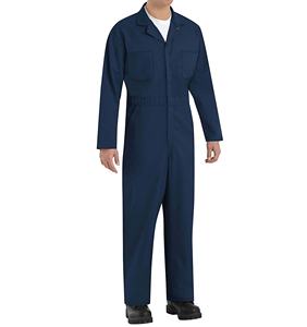 Overol de Trabajo Azul Marino para Hombre con Cuello a Rayas y Cierre Frontal de Cremallera, Diseño de Manga Larga - Product Image 6