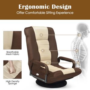 Sedia da Gaming Ergonomica Girevole a 360 Gradi con Schienale Pieghevole e Regolabile - Product Image 2