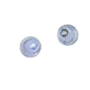 Boucles d'oreilles en argent avec perles d'eau douce Zhuji 7-8 mm, polyvalentes, élégantes, en argent pur, bijoux en perles d'eau douce - Product Image 5