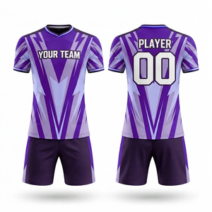 Ensembles d'uniformes de football à manches courtes personnalisés, imprimés par sublimation de haute qualité, nouveau design, séchage rapide pour adultes - Product Image 4