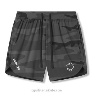 Pantalones Cortos Deportivos para Hombre, Personalizados, de Tela Oxford, Cintura Alta, Cierre Elástico, Secado Rápido, Corte Dividido, 7 Pulgadas de Largo Interior - Product Image 5