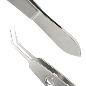 Pince ophtalmique McPherson pour lentilles, à mâchoires angulées de 7,5 mm, très délicate, 10,5 cm, en acier inoxydable, manuelle, réutilisable, pour microchirurgie - Product Image 6