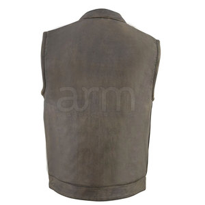 Chaleco de Cuero Transpirable a Precio Razonable, Chaleco de Cuero para Uso en Exteriores, Chaleco de Cuero Ligero para Hombre al por Mayor - Product Image 2