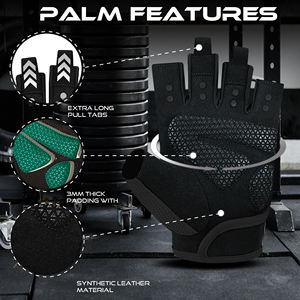 Guantes de Entrenamiento para Hombre y Mujer, Transpirables, Absorbentes de Sudor, Protección Completa de la Palma, Guantes de Gimnasio para Levantamiento de Pesas y Fitness - Product Image 3