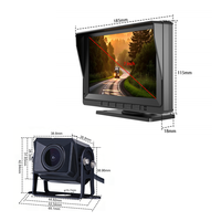 Cámara de Visión Trasera para Auto AHD de 7 Pulgadas y 5 Canales con Pantalla Dividida, Impermeable IP68, Visión Nocturna, Control por Voz y Monitor DVR MP5