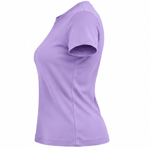 Women's Purple Short Sleeve Crew Neck <b>T</b> <b>Shirt</b> Plain Dyed Solid Color Casual <b>Yoga</b> Top - Product Image 3