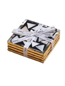 Plato de té de nácar hecho a mano exclusivo con posavasos a juego Juego decorativo de lujo para café, té y experiencia gastronómica - Product Image 4