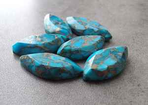 Turquesa Azul, Corte Marquesa Facetado, Gema Calibrada, Piedra Suelta para Joyería, Anillo, Colgante, Manualidades - Product Image 4