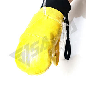 Leather Ski Mittens Gloves High Quality Waterproof Insulated Winter Thermal Snowboarding Skiing Gloves Custom Wholesale - Product Image 2