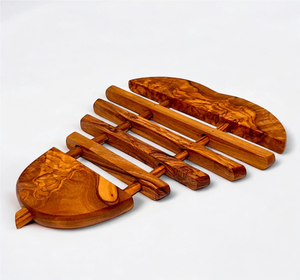 Sous-plat en bois de 5 mm d'épaisseur, écologique et durable, pour protection contre la chaleur des casseroles et des plats chauds, tapis et coussinets de table - Product Image 1